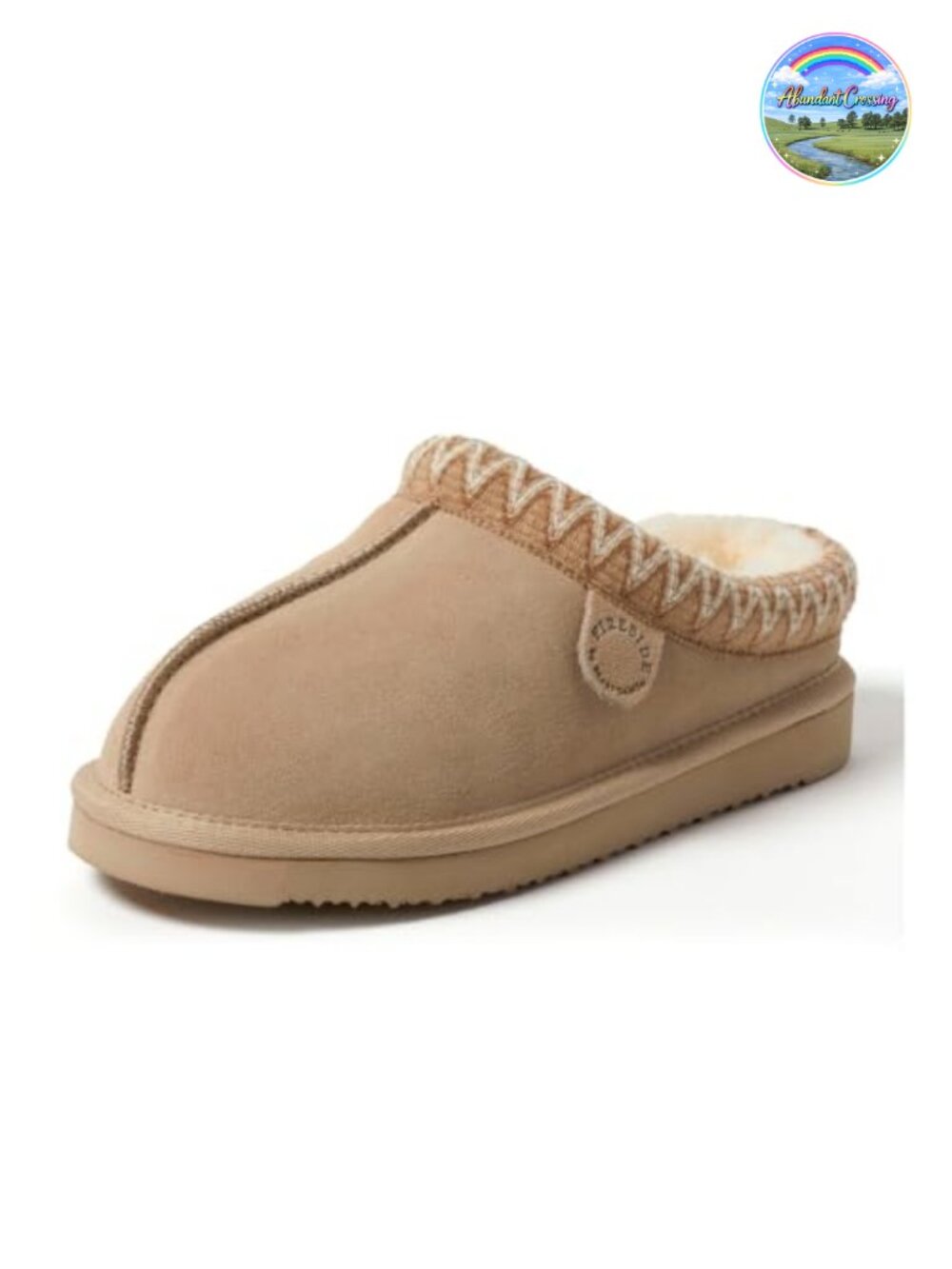 Genuine Shearling Suede Clog Slippers Indoor Outdoor Slip On